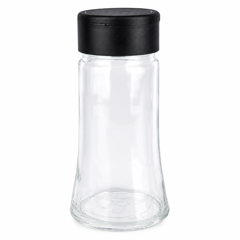 Dóza na sůl/koření 95 ml s šejkrem černá Dóza na sůl/koření 95 ml s šejkrem černá