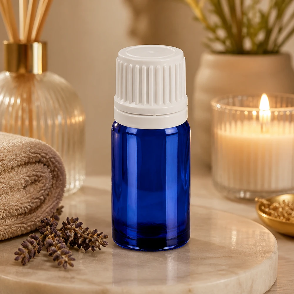 Professionelle blaue Tropfflasche 5ml für Labor und Apotheke mit präzisem Dosieraufsatz