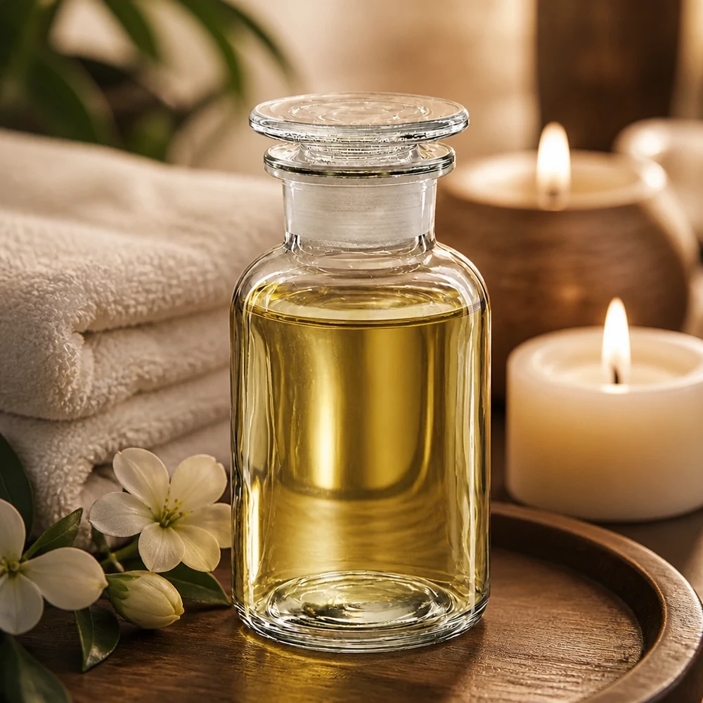 Láhev s kulatým ramenem 250ml čirá skleněná zátka se širokým hrdlem Hochwertige Weithalsflasche 250ml Klarglas mit Glasstopfen für Naturkosmetik und Wellness