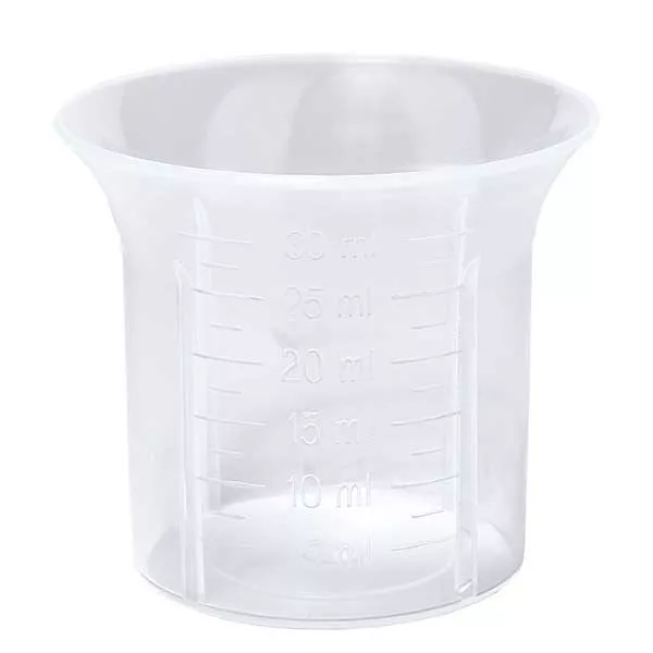 30ml průhledný dávkovací kalíšek se stupnicí ApoGlas 30ml průhledný dávkovací kalíšek se stupnicí ApoGlas