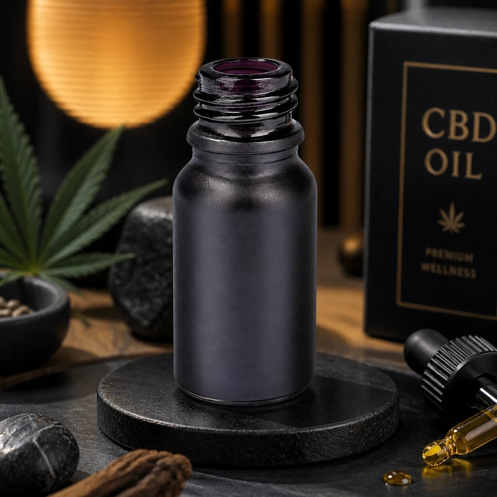 Handliche 10ml Apothekerflasche BlackLine UT18/10 UNiTWIST mit tropfgenauer Anwendung für Naturkosmetik
