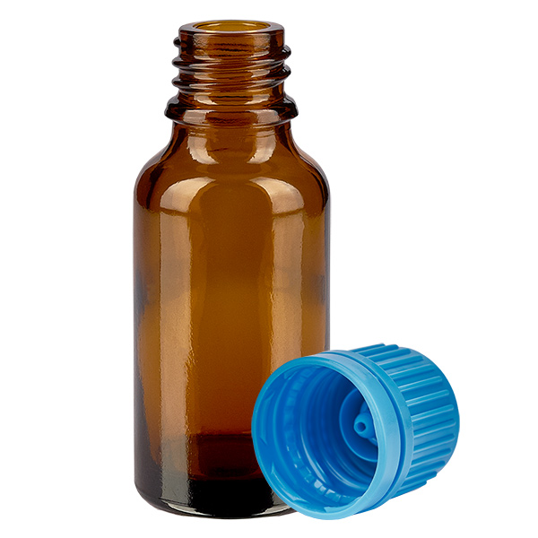 20ml láhev 11mm šroubovací uzávěr modrá s ochranným uzávěrem BrownLine UT18/20. 20ml láhev 11mm šroubovací uzávěr modrá s ochranným uzávěrem BrownLine UT18/20.