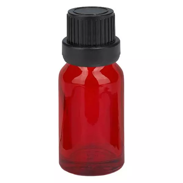 10ml láhev 11mm šroubovací uzávěr černý uzávěr s ochranou proti manipulaci RedLine UT18/10 10ml láhev 11mm šroubovací uzávěr černý uzávěr s ochranou proti manipulaci RedLine UT18/10