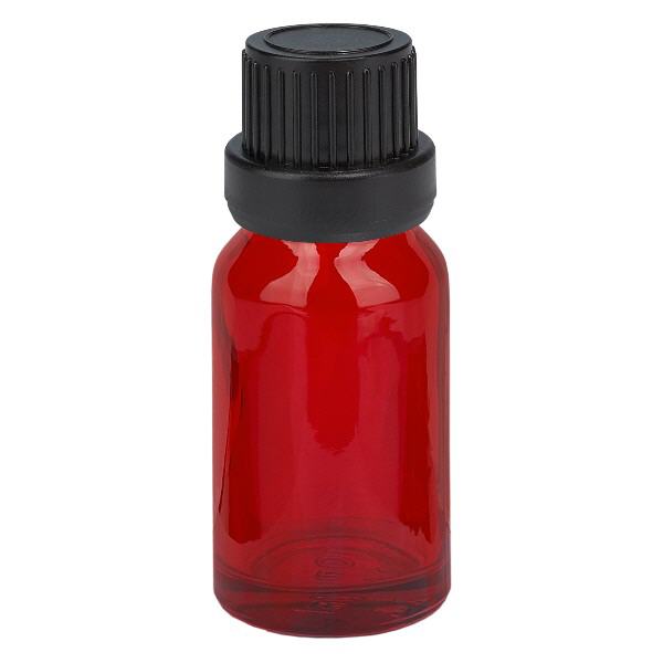 10ml láhev 11mm šroubovací uzávěr černý uzávěr s ochranou proti manipulaci RedLine UT18/10 10ml láhev 11mm šroubovací uzávěr černý uzávěr s ochranou proti manipulaci RedLine UT18/10