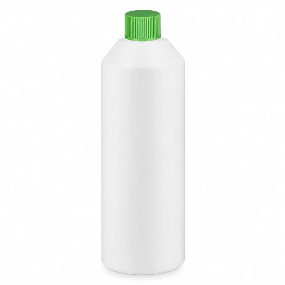Lékárenská láhev HDPE 250ml bílá, se zeleným šroubovacím uzávěrem Lékárnická láhev z HDPE, 250 ml, bílá, se zeleným šroubovacím uzávěrem, pro farmaceutický a kosmetický průmysl