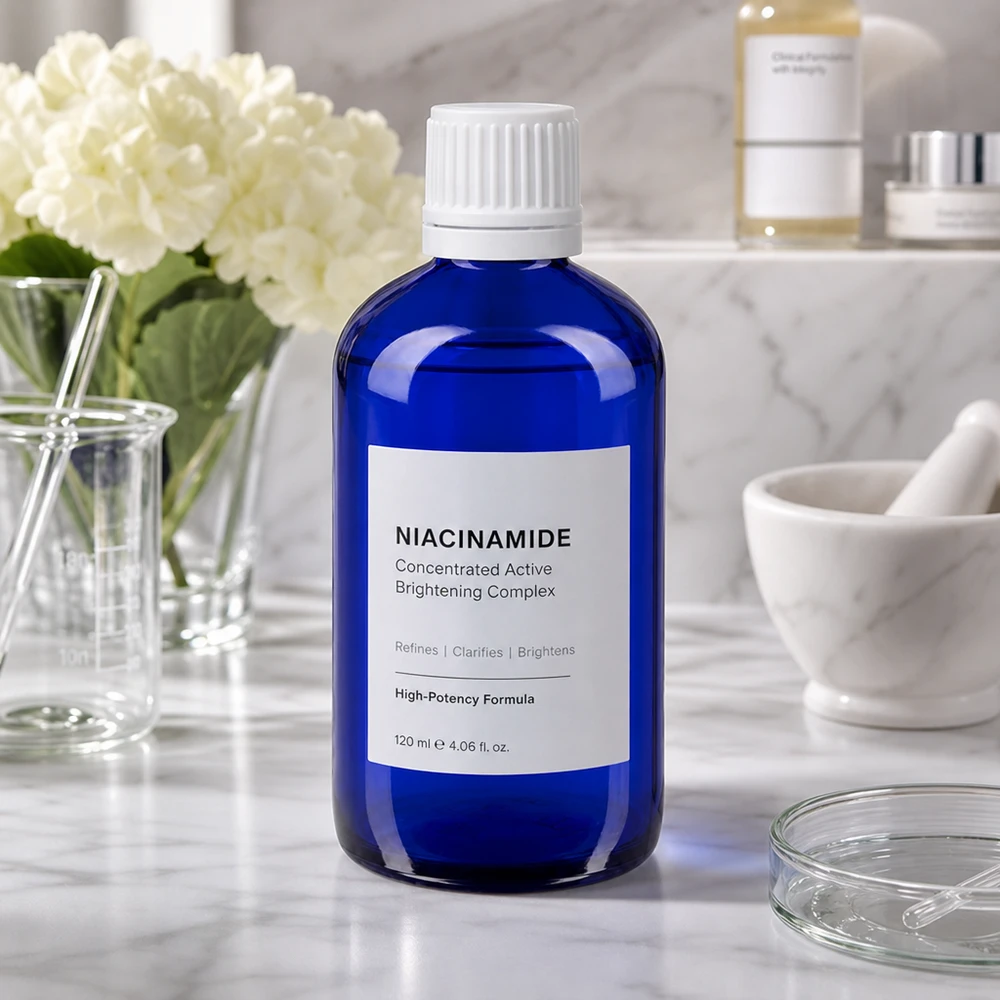 Lékárenská láhev modrá 20ml kapátko bílé uzávěr odolný proti dětem standardní Hochwertige blaue Glasflasche 20ml mit STD KiSi Tropfeinsatz 1,2mm für empfindliche Wirkstoffe