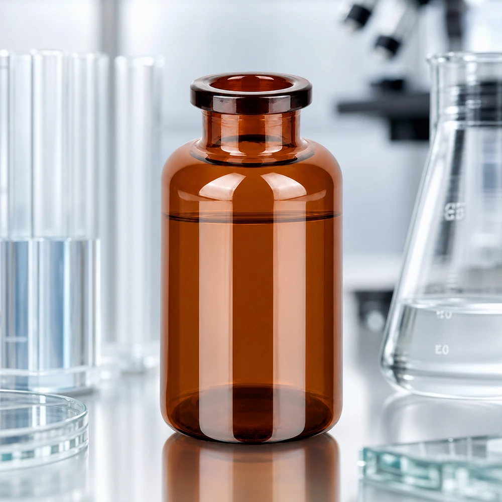 Injekční lahvička z jantarového skla 20ml UV-schützendes Braunglas Vial 20ml für medizinische Laborumgebungen