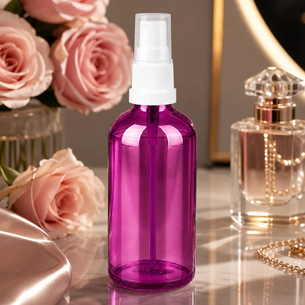 100ml lahvička s rozprašovačem bílá/průhledná Standard PurpleLine UT18/100 Premium 100ml Dispenser in Purple Line Qualität für luxuriöse Hautpflege Produkte