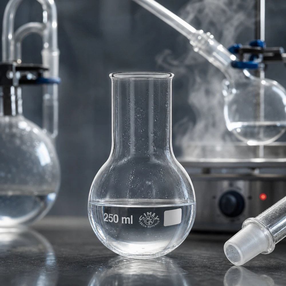 Baňka s širokým hrdlem 250ml Robuster Stehkolben 250ml Weithals hitzebeständiges Laborglas für Erhitzungsexperimente