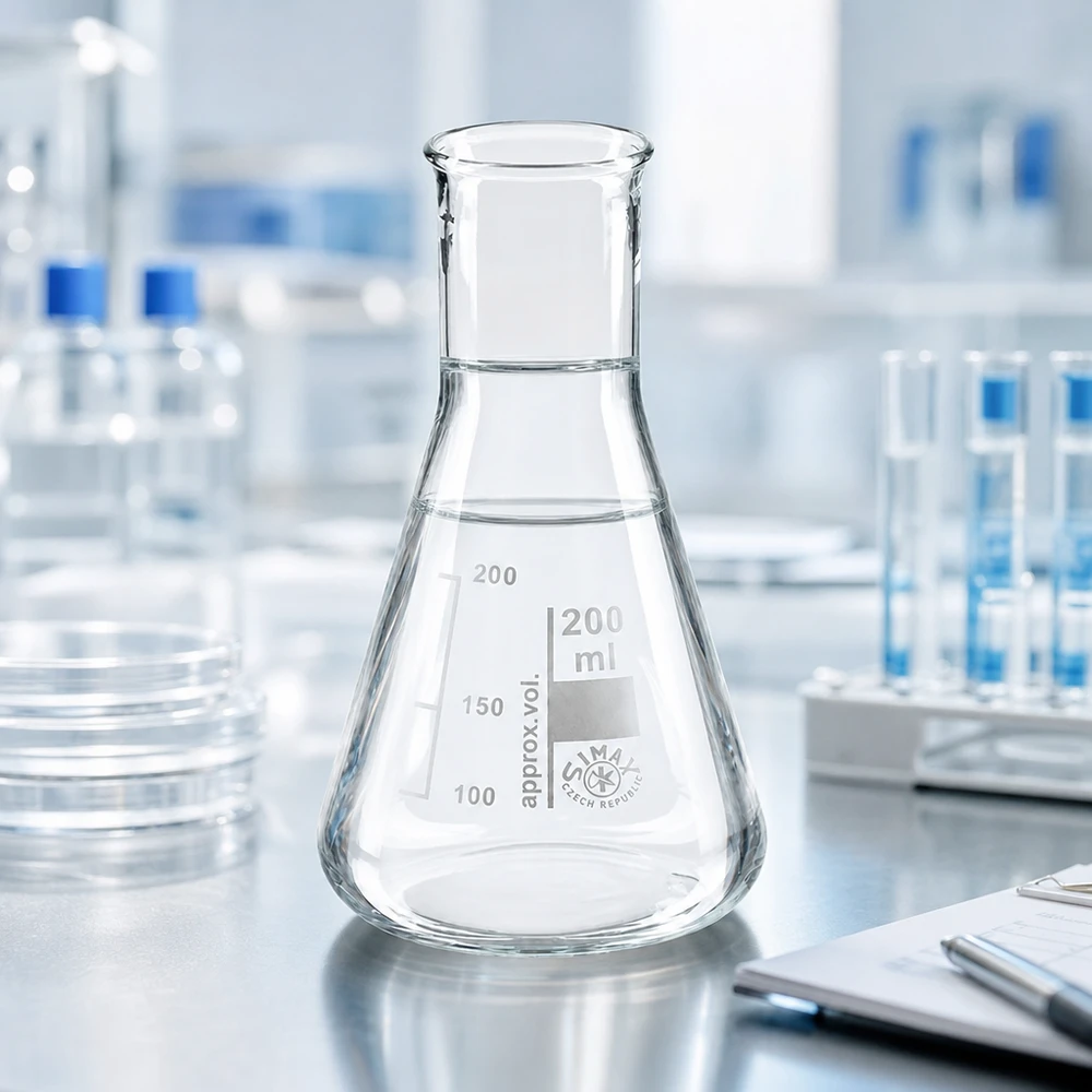 Erlenmeyerova baňka 200ml s úzkým hrdlem