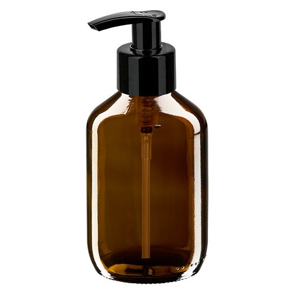 200ml lahvička na léky hnědá, s dávkovací pumpičkou černá ApoGlas 200ml lahvička na léky hnědá, s dávkovací pumpičkou černá ApoGlas
