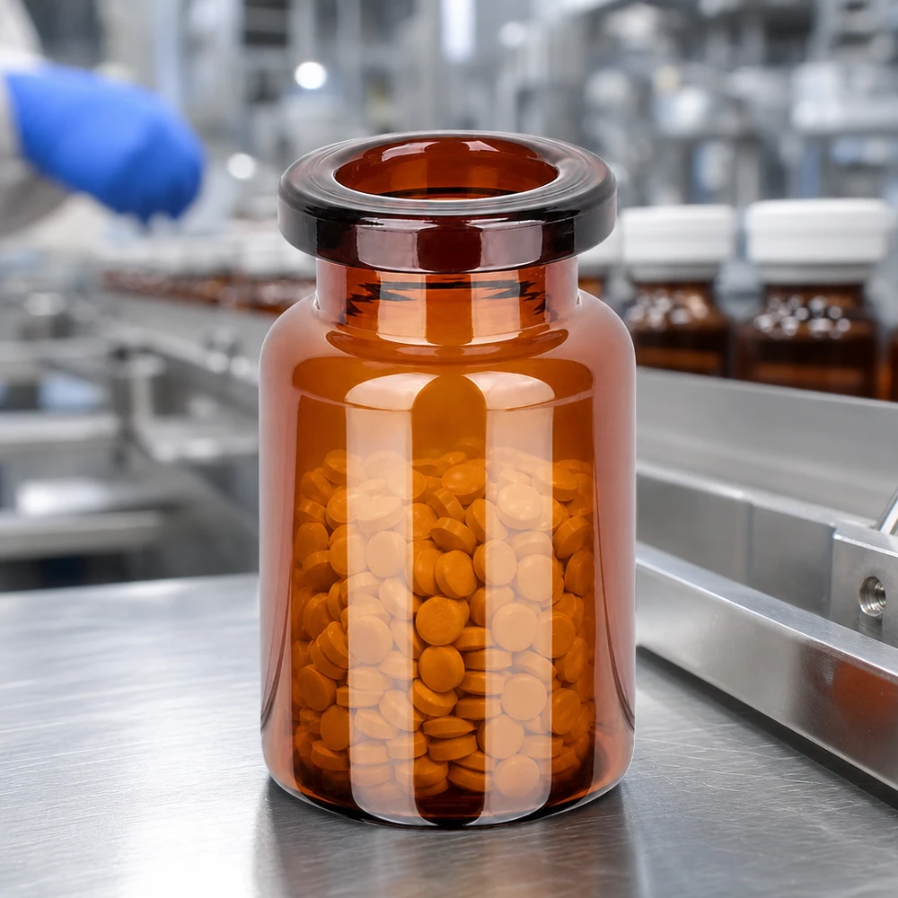 Injekční láhev z jantarového skla 5ml Lichtschutzflasche Braunglas 5ml mit kompaktem Fassungsvermögen für feste Arzneiformen