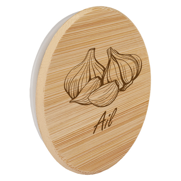 Couvercle en bois "Ail" pro WECK RR60 Couvercle en bois "Ail" pro WECK RR60