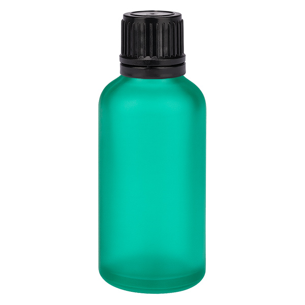 50ml globulov&#225; l&#225;hev 3mm nal&#233;vac&#237; krou&#382;ek &#269;ern&#253; tamper evident uz&#225;v&#283;r Zelen&#225;L. UT18/50