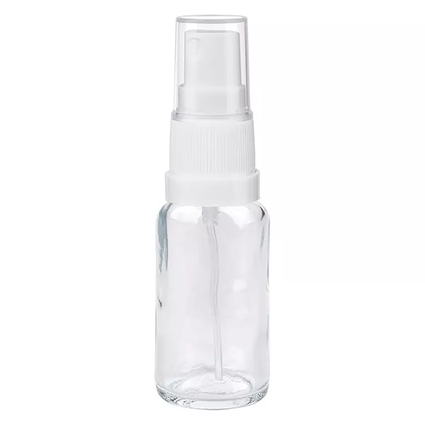 20ml lahvička s rozprašovačem bílá/průhledný standardní uzávěr ClearLine UT18/20