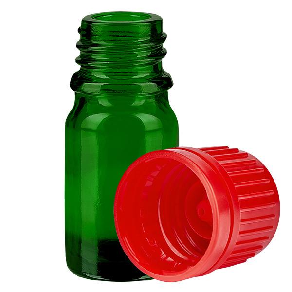 5ml lahvička 11mm šroubovací uzávěr červený tamper-evidentní uzávěr GreenLine UT18/5 5ml lahvička 11mm šroubovací uzávěr červený tamper-evidentní uzávěr GreenLine UT18/5