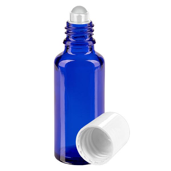 L&#233;k&#225;rensk&#225; lahvi&#269;ka modr&#225; 30ml roll-on s uz&#225;v&#283;rem b&#237;l&#225;