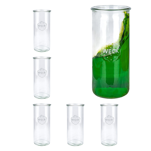 Sada 6 sklenic Weck o objemu 1500 ml kulatých. Sada 6 sklenic Weck o objemu 1500 ml kulatých.