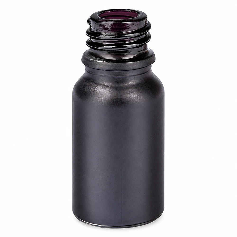 10ml dávkovací láhev BlackLine UT18/10 UNiTWIST Matte schwarze 10ml Apothekerflasche BlackLine mit UNiTWIST UT18/10 Gewinde für den Pharmabereich