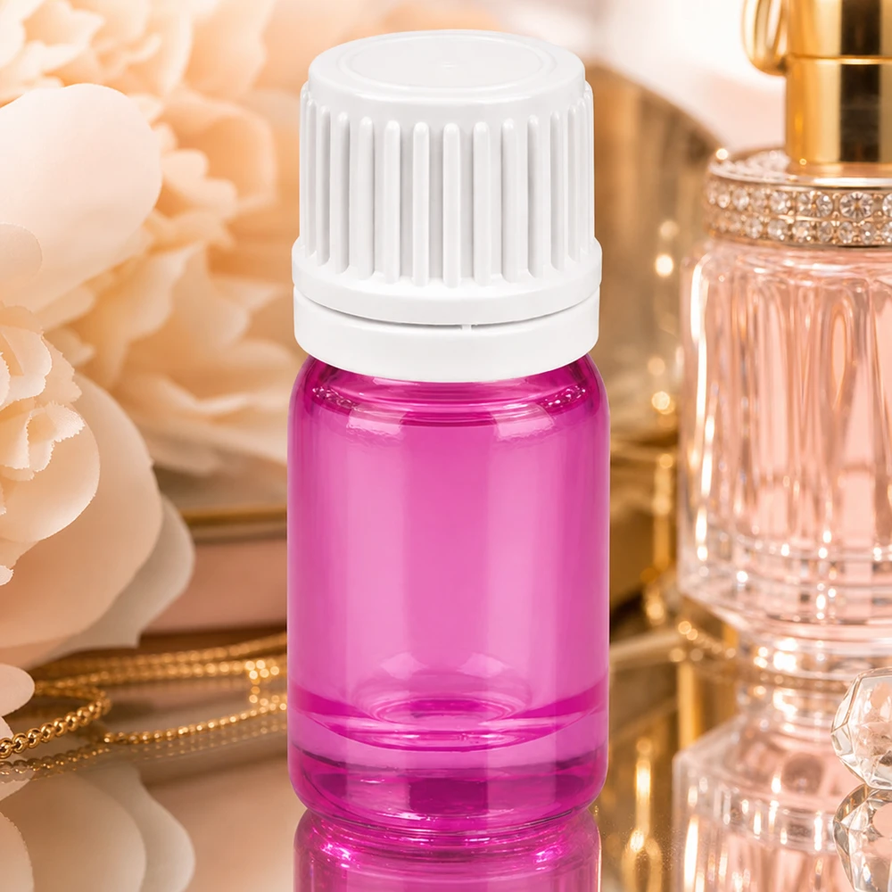 5ml lahvička s kapátkem 0,7mm bílé Originality šroubovací uzávěr PurpleLine UT18/5 5ml Tropfflasche mit 0.7mm Öffnung in elegantem Purple Design für hochwertige Kosmetikprodukte