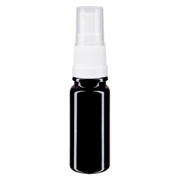 Lékárenská lahvička violet 10ml s rozprašovacím uzávěrem bílá Lékárenská lahvička violet 10ml s rozprašovacím uzávěrem bílá