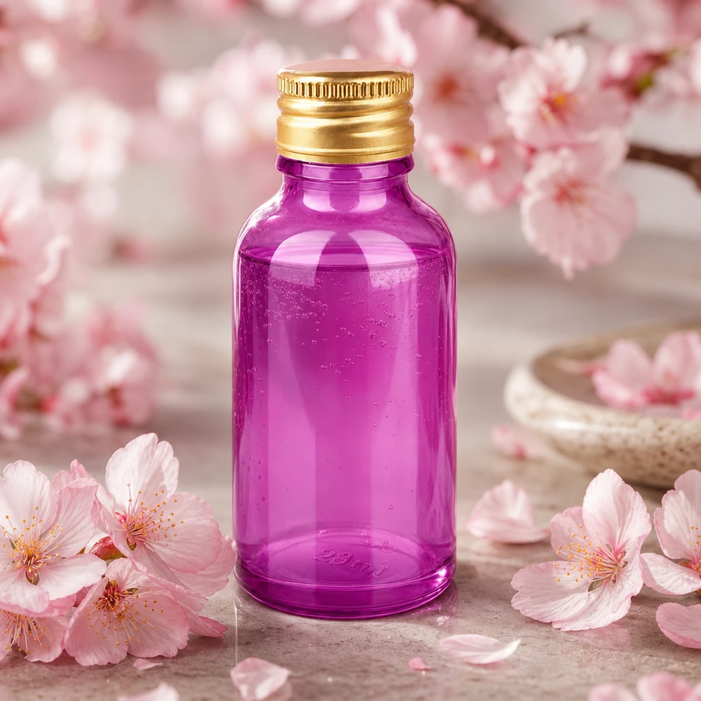 30ml SV-Flasche mit gerilltem Goldverschluss ermöglicht einfaches Öffnen und sicheres Verschließen