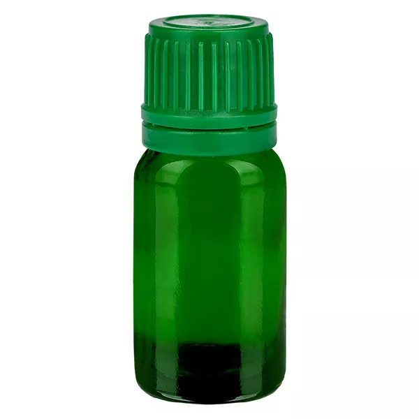 10ml láhev 11mm šroubovací uzávěr zelený tamper evident GreenLine UT18/10 10ml láhev 11mm šroubovací uzávěr zelený tamper evident GreenLine UT18/10