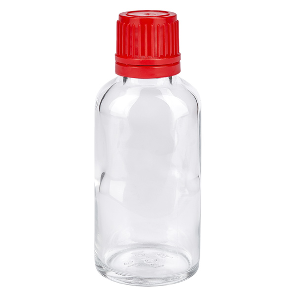 30ml lahvička 11mm šroubovací uzávěr červený tamper-evidentní uzávěr ClearLine UT18/30 30ml lahvička 11mm šroubovací uzávěr červený tamper-evidentní uzávěr ClearLine UT18/30