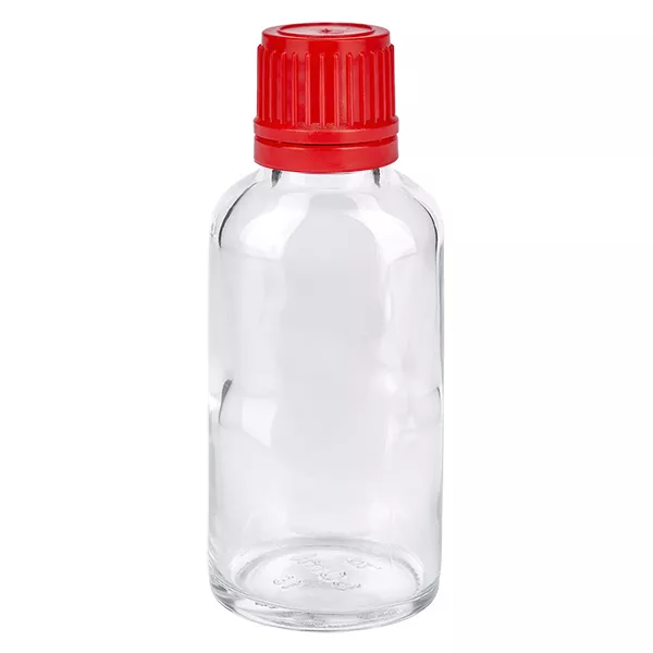 30ml lahvička 11mm šroubovací uzávěr červený tamper-evidentní uzávěr ClearLine UT18/30 30ml lahvička 11mm šroubovací uzávěr červený tamper-evidentní uzávěr ClearLine UT18/30