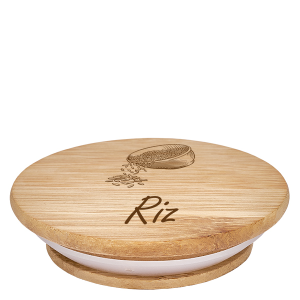 Couvercle en bois "Riz" pour WECK RR100 Couvercle en bois "Riz" pour WECK RR100