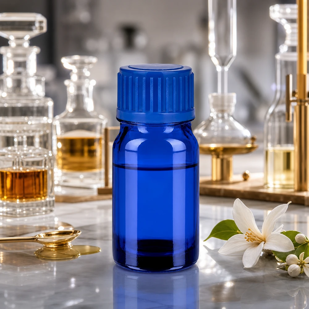 5ml láhev 11mm šroubovací uzávěr modrý Standard BlueLine UT18/5 Dickwandige 5ml Glasflasche mit bruchsicherem Design für den professionellen Laboreinsatz
