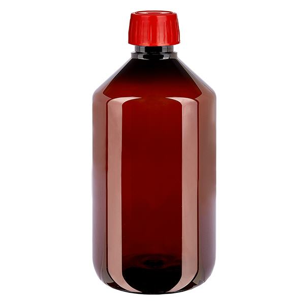 PET láhev 500ml s odplyňovacím uzávěrem červená PET láhev 500ml s odplyňovacím uzávěrem červená