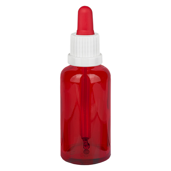 50ml pipetovací láhev bílá/červená tamper-evidentní uzávěr RedLine UT18/50