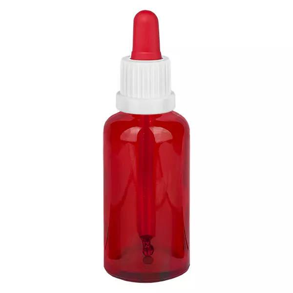 50ml pipetovací láhev bílá/červená tamper-evidentní uzávěr RedLine UT18/50