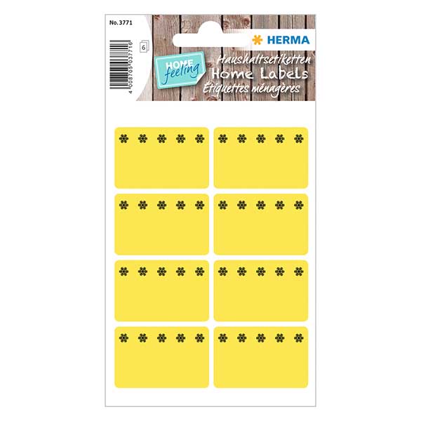 &#352;t&#237;tky do mrazni&#269;ky &#382;lut&#233; (48 samolepek) 26x40mm