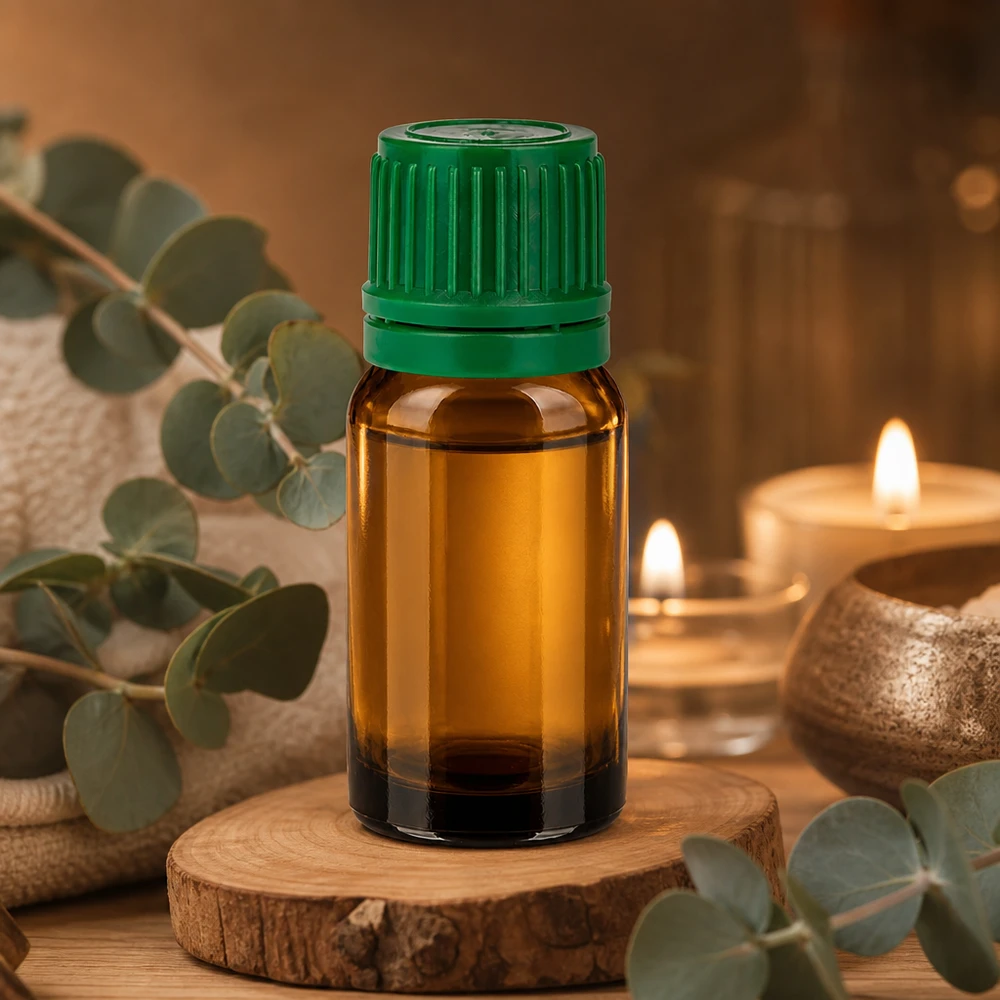 10ml lahvička 11mm šroubovací uzávěr zelený tamper evident BrownLine UT18/10 10ml Präzisionsflasche mit grünem Verschluss perfekt für exakte Dosierung von Naturprodukten