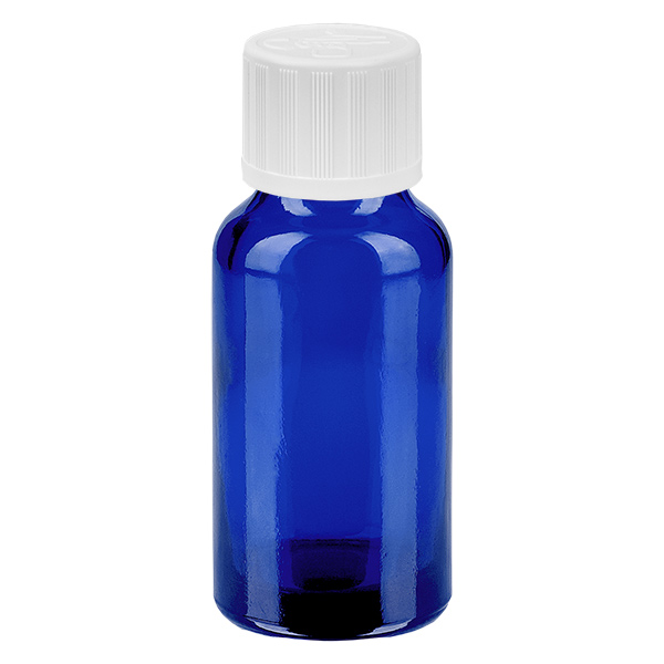 20ml lahvi&#269;ka 11mm &#353;roubovac&#237; uz&#225;v&#283;r b&#237;l&#253; standardn&#237; odoln&#253; proti d&#283;tem BlueLine UT18/20