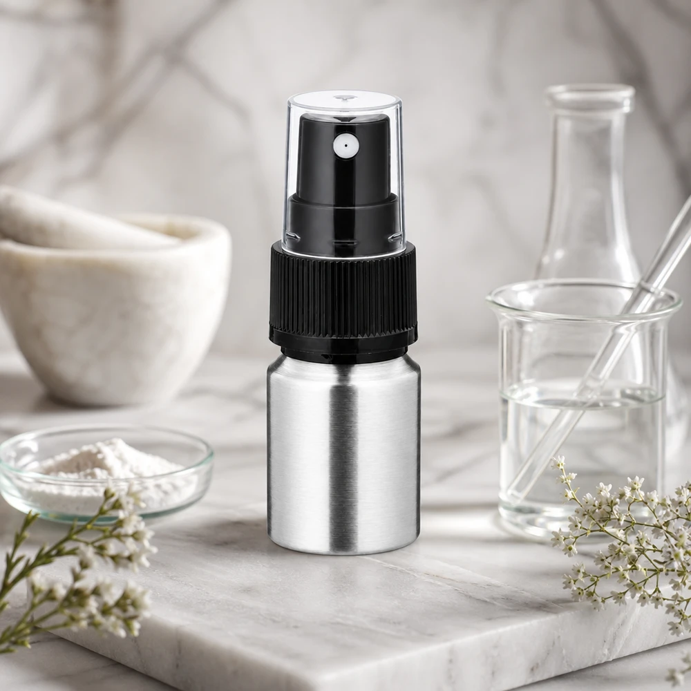 10ml Parfümflasche aus mattem Aluminium - wiederbefüllbare Zerstäuberflasche für Düfte und Öle