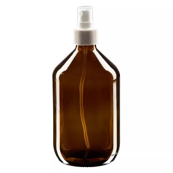 500ml lahvička na léky hnědá, s rozprašovačem s pumpičkou bílá ApoGlas 500ml lahvička na léky hnědá, s rozprašovačem s pumpičkou bílá ApoGlas
