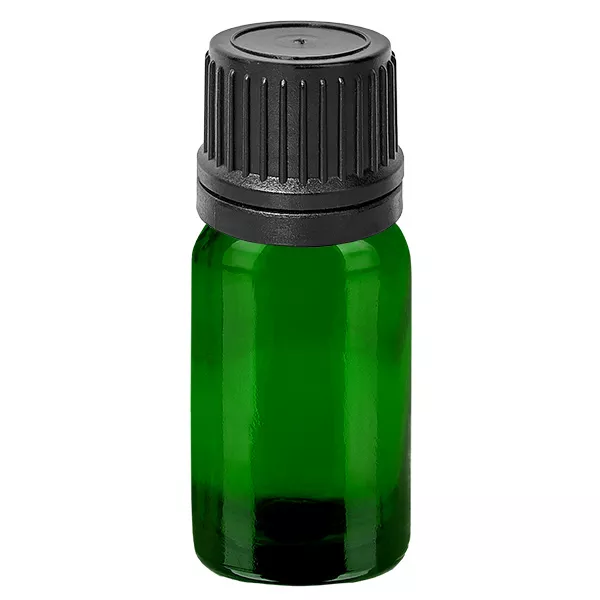 10ml lahvička s kapátkem 2mm černá tamper-evidentní uzávěr GreenL. UT18/10 10ml lahvička s kapátkem 2mm černá tamper-evidentní uzávěr GreenL. UT18/10