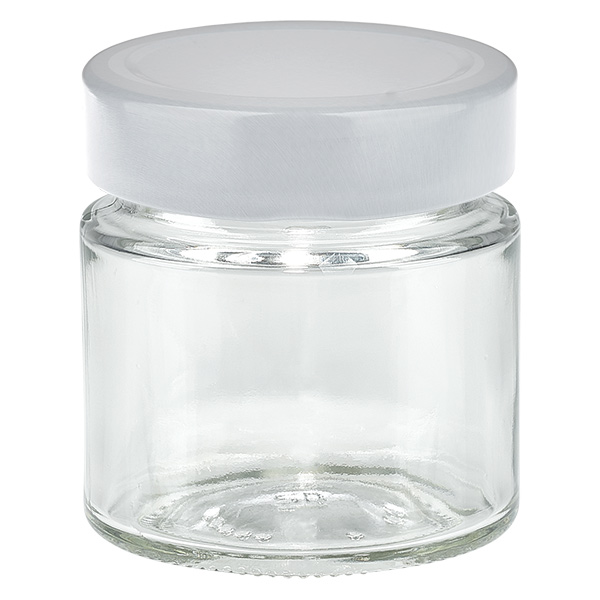 135ml kulat&#225; sklenice + v&#237;&#269;ko BasicSeal b&#237;l&#233; hlubok&#233; UNiTWIST