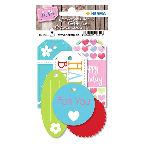 D&#225;rkov&#225; visa&#269;ka &quot;V&#353;echno nejlep&#353;&#237; k narozenin&#225;m&quot; (6 kus&#367;)