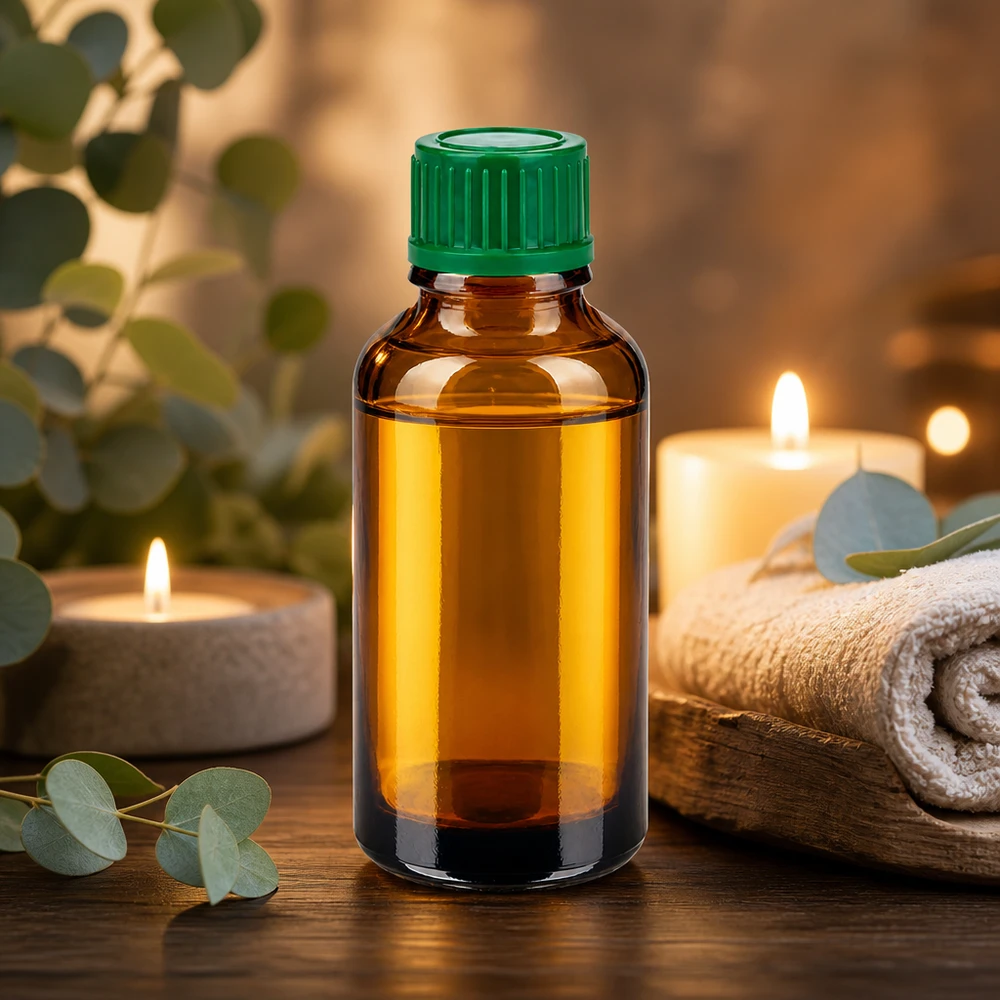 30ml láhev 11mm šroubovací uzávěr zelená Standard BrownLine UT18/30 Elegante 30ml Braunglasflasche SV grün für Wellness und therapeutische Anwendungen