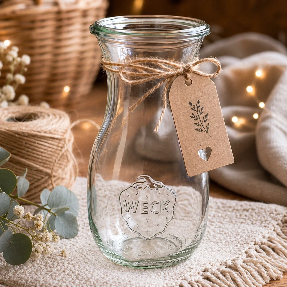 290ml láhev na šťávu WECK RR60 s dřevěným dřevem