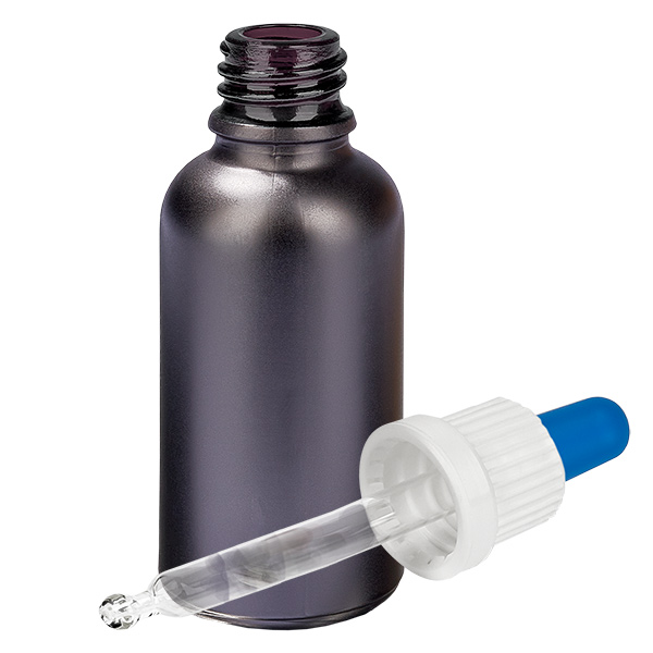 30ml pipetovací láhev bílá/modrý uzávěr s ochranou proti manipulaci BlackLine UT18/30