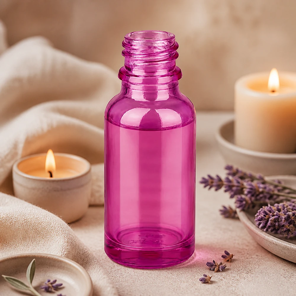 20ml PurpleLine Tropfflasche purpur gefärbt mit lecksicherem UNiTWIST UT18/20 Verschluss