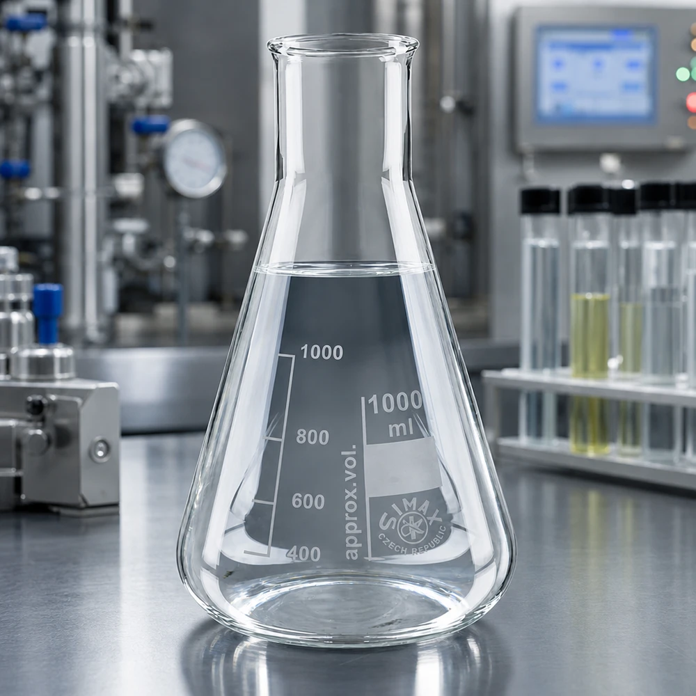 Erlenmeyerova baňka 100 ml se širokým hrdlem Kristallklarer Erlenmeyerkolben 1000ml Weithals mit präziser Beschriftung für Forschung und Analyse
