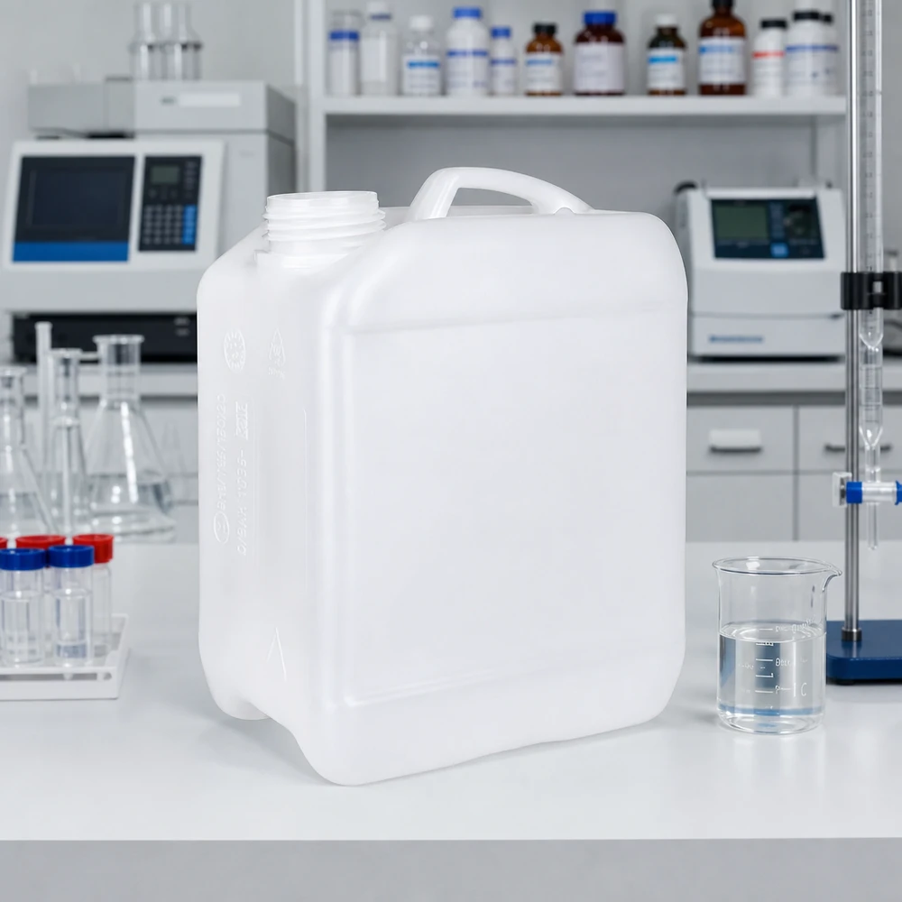 Kanystr 2,5 litru bez uzávěru Lebensmittelechter Kunststoffbehälter 2,5 Liter ohne Verschluss mit seitlichen Verstärkungsrippen