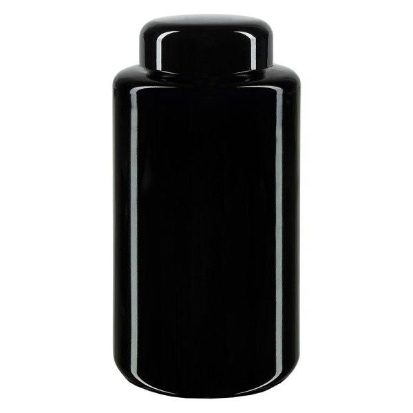 Sklenice se širokým hrdlem z fialového skla 300 ml, s černým víčkem Sklenice se širokým hrdlem z fialového skla 300 ml, s černým víčkem