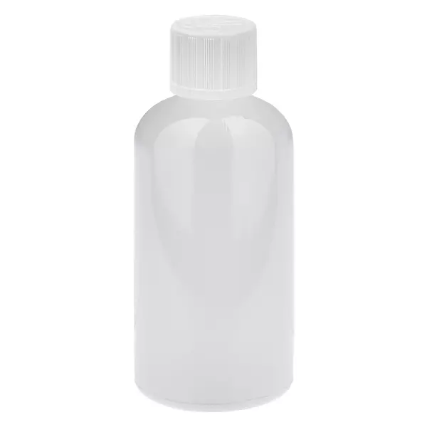 100 ml kapací láhev 1,2 mm bílá standardní uzávěr dětská bezpečnostní pojistka WhiteLine UT18/100 100 ml kapací láhev 1,2 mm bílá standardní uzávěr dětská bezpečnostní pojistka WhiteLine UT18/100